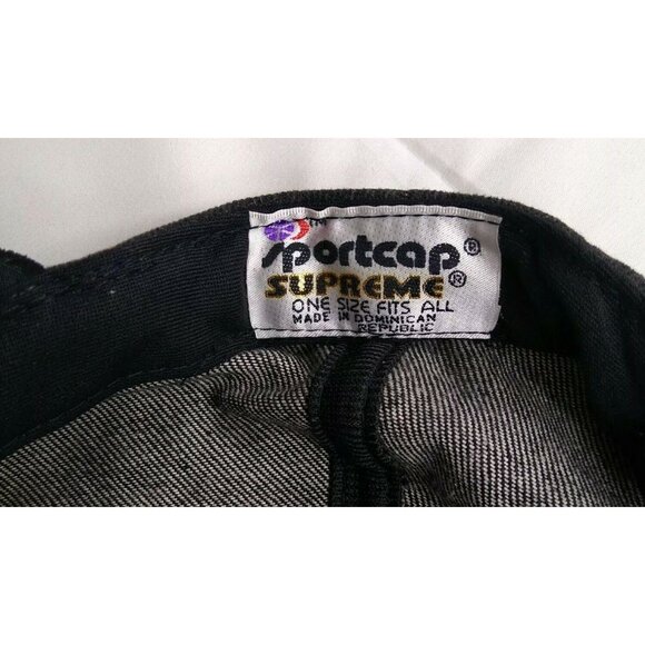 Reno Nevada Black Denim Snapback Baseball Hat Cap EUC Suede Feel Bill - Picture 2 of 5